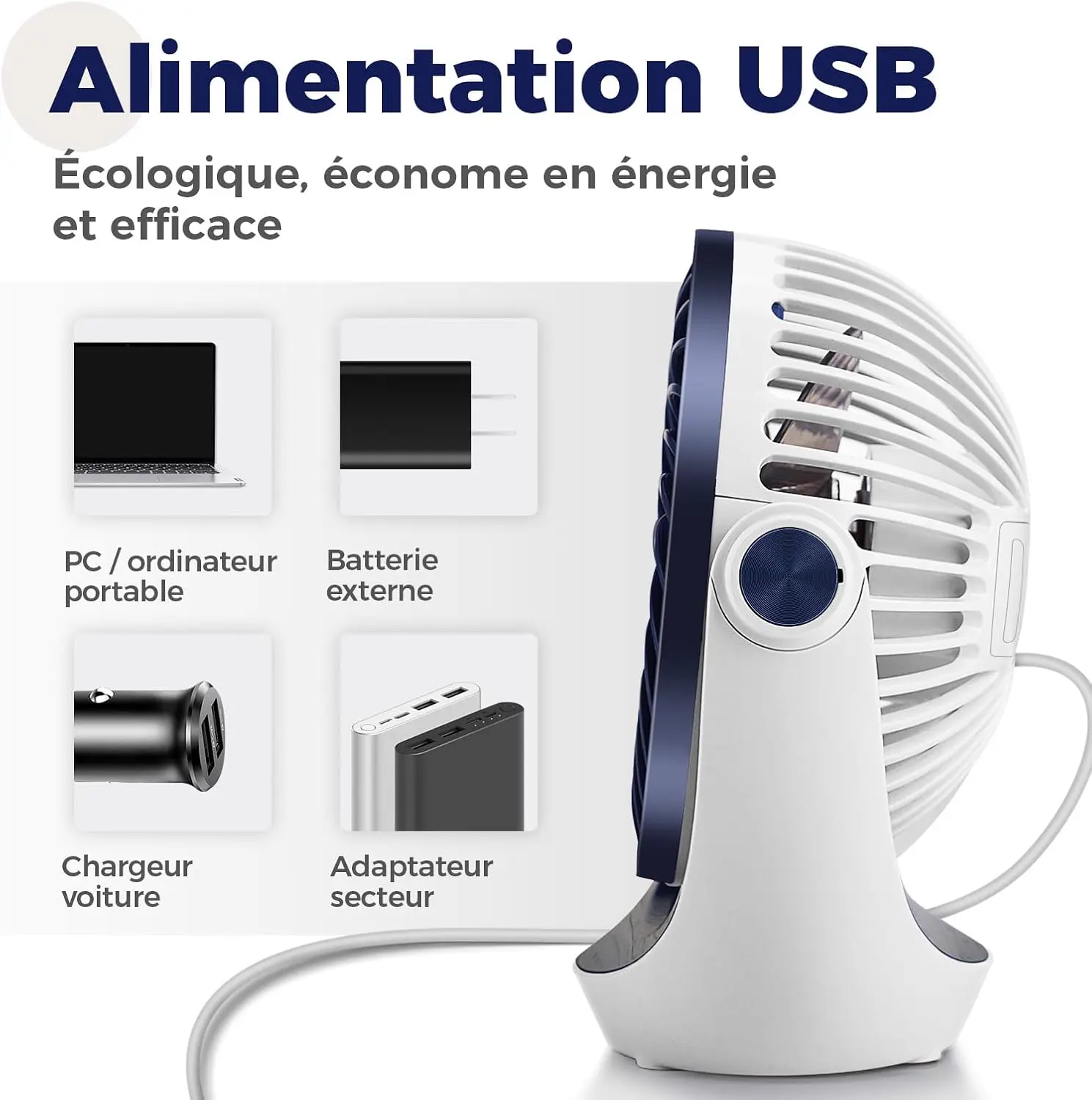 OCOOPA Ventilateur Silencieux Portable Mini Puissant - 3 vue 6