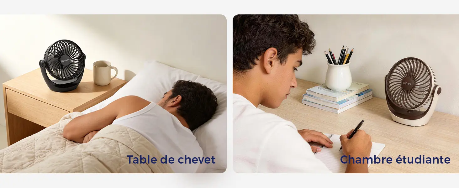 OCOOPA Ventilateur Silencieux Portable Mini Puissant - 3 — contenu détaillé 5