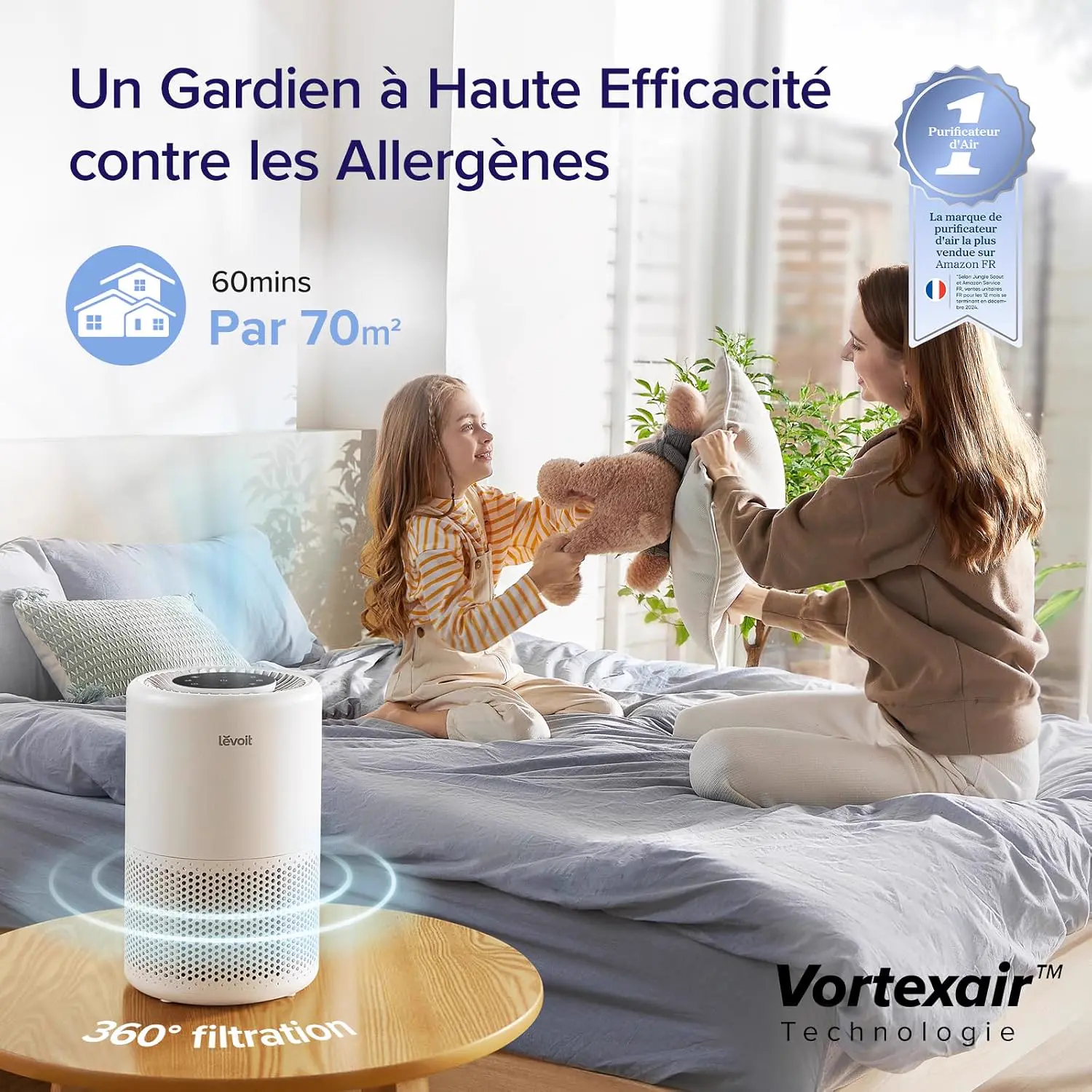 LEVOIT Purificateur d'Air Chambre Silencieux, Élimine 99.97% des vue 2