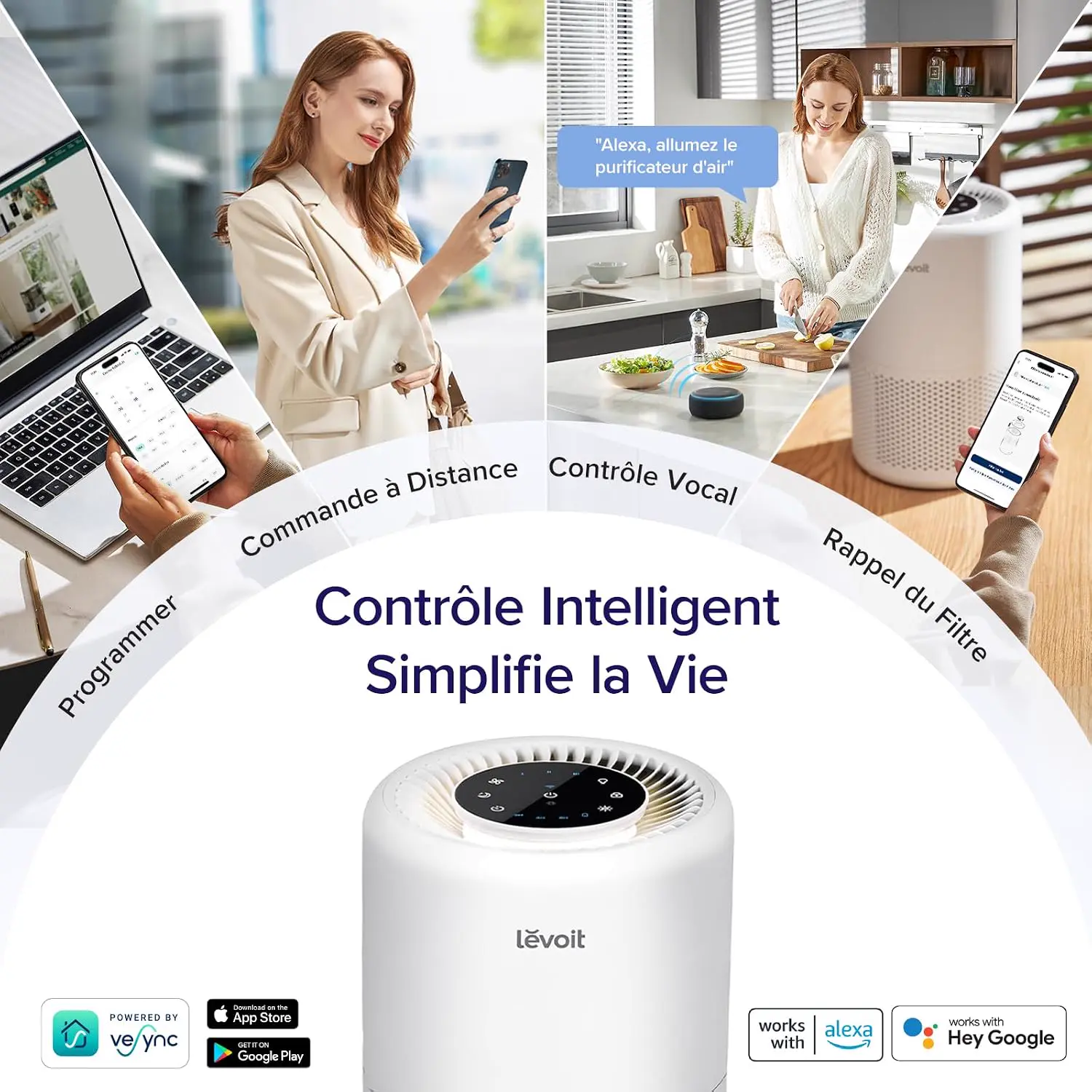 LEVOIT Purificateur d'Air Chambre Silencieux, Élimine 99.97% des vue 4