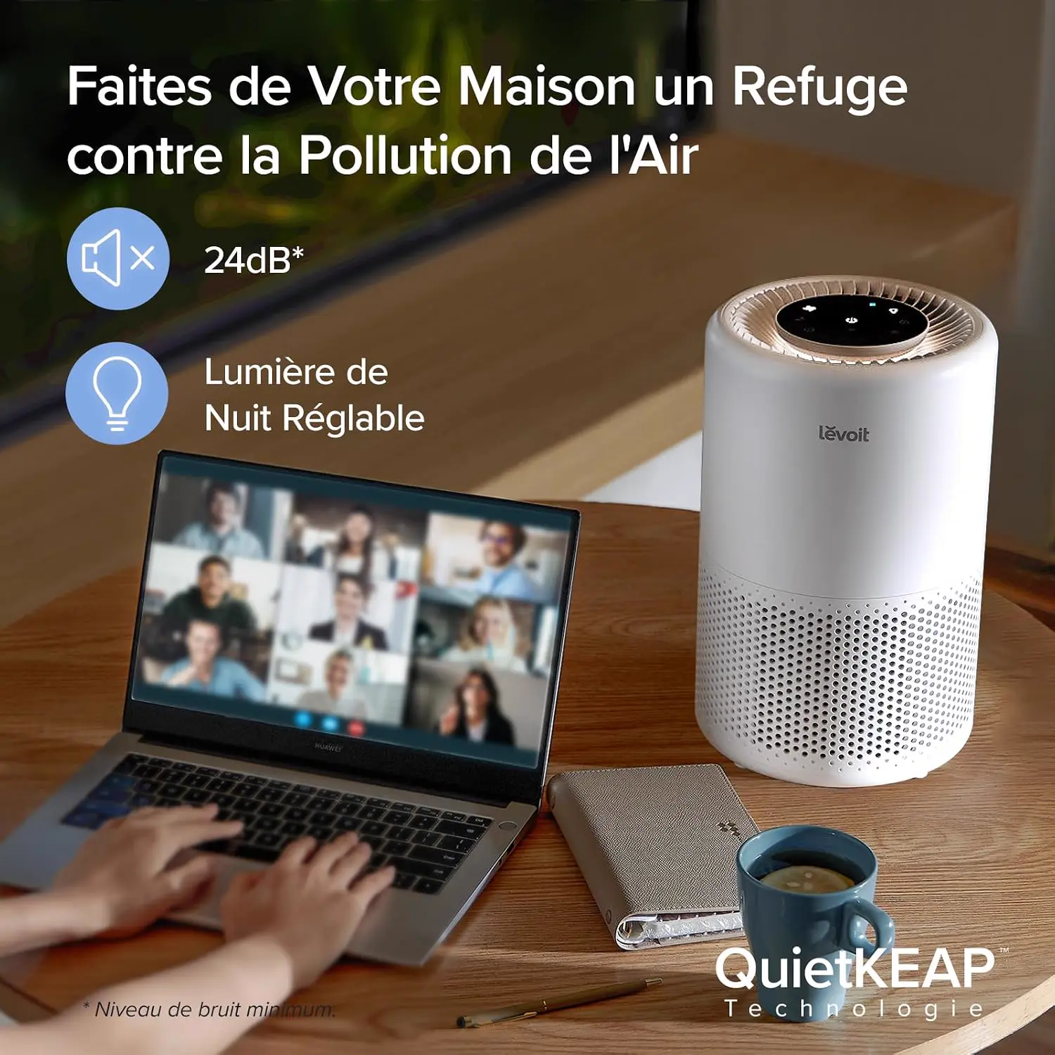 LEVOIT Purificateur d'Air Chambre Silencieux, Élimine 99.97% des vue 5
