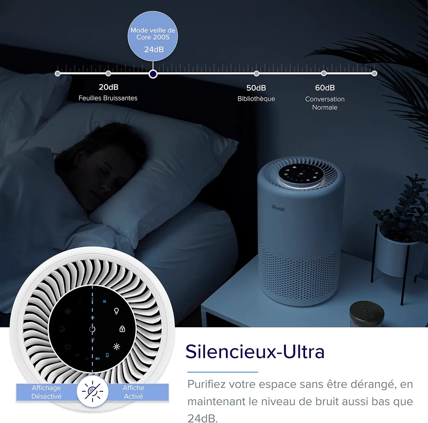 LEVOIT Purificateur d'Air Chambre Silencieux, Élimine 99.97% des vue 6