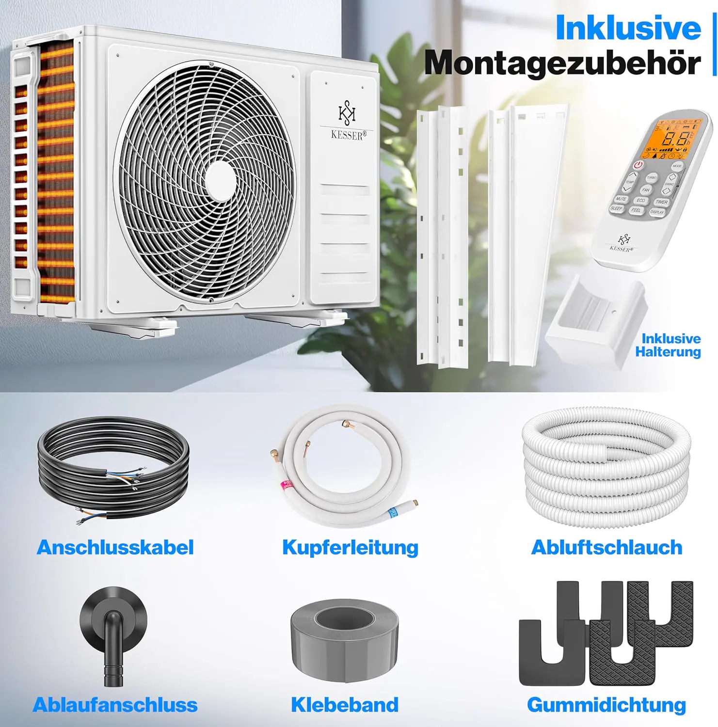 KESSER® Climatiseur SET Split – Wi-Fi/application – vue 5