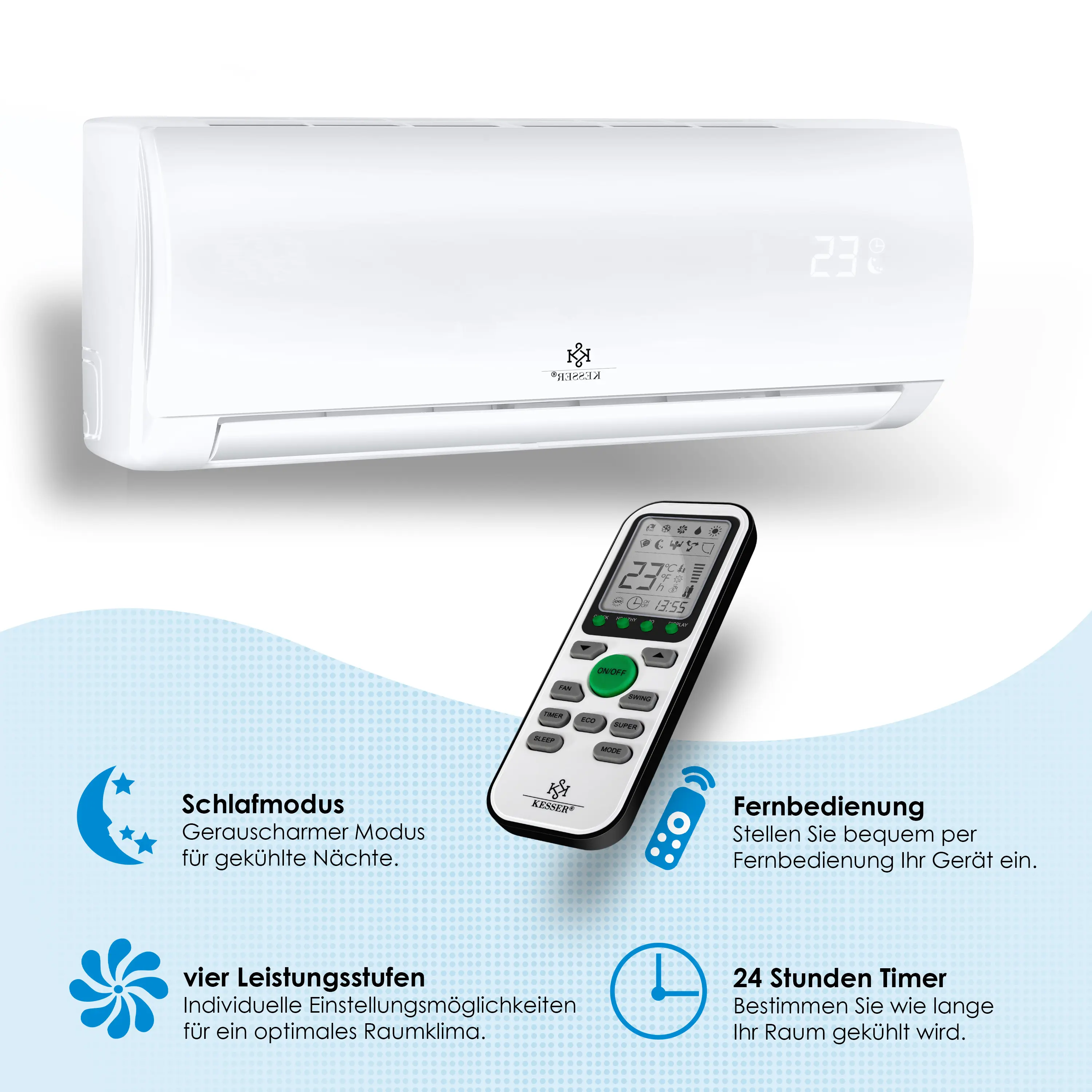 KESSER® Climatiseur SET Split – Wi-Fi/application – — contenu détaillé 6