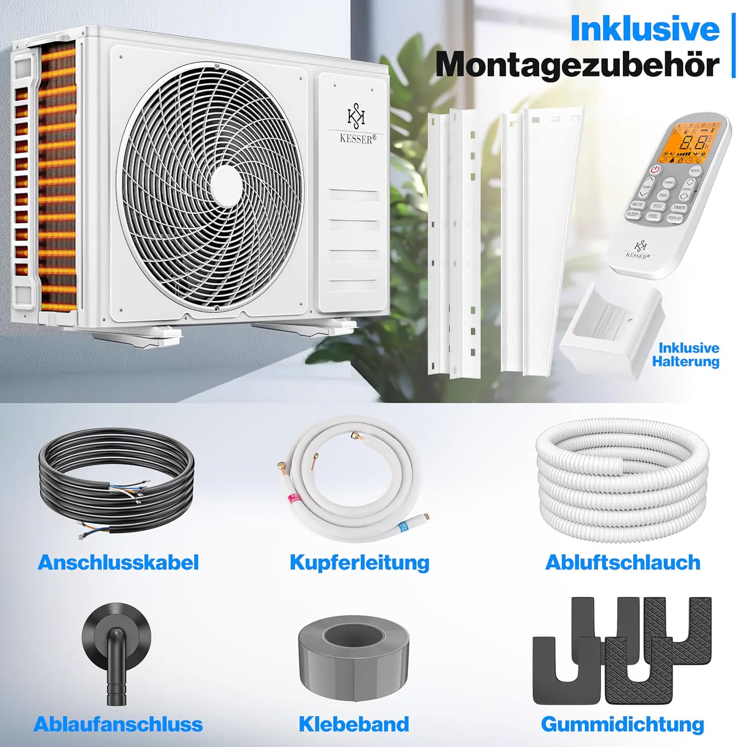 Climatiseur KESSER® SET Split – Wi-Fi/application – vue 5