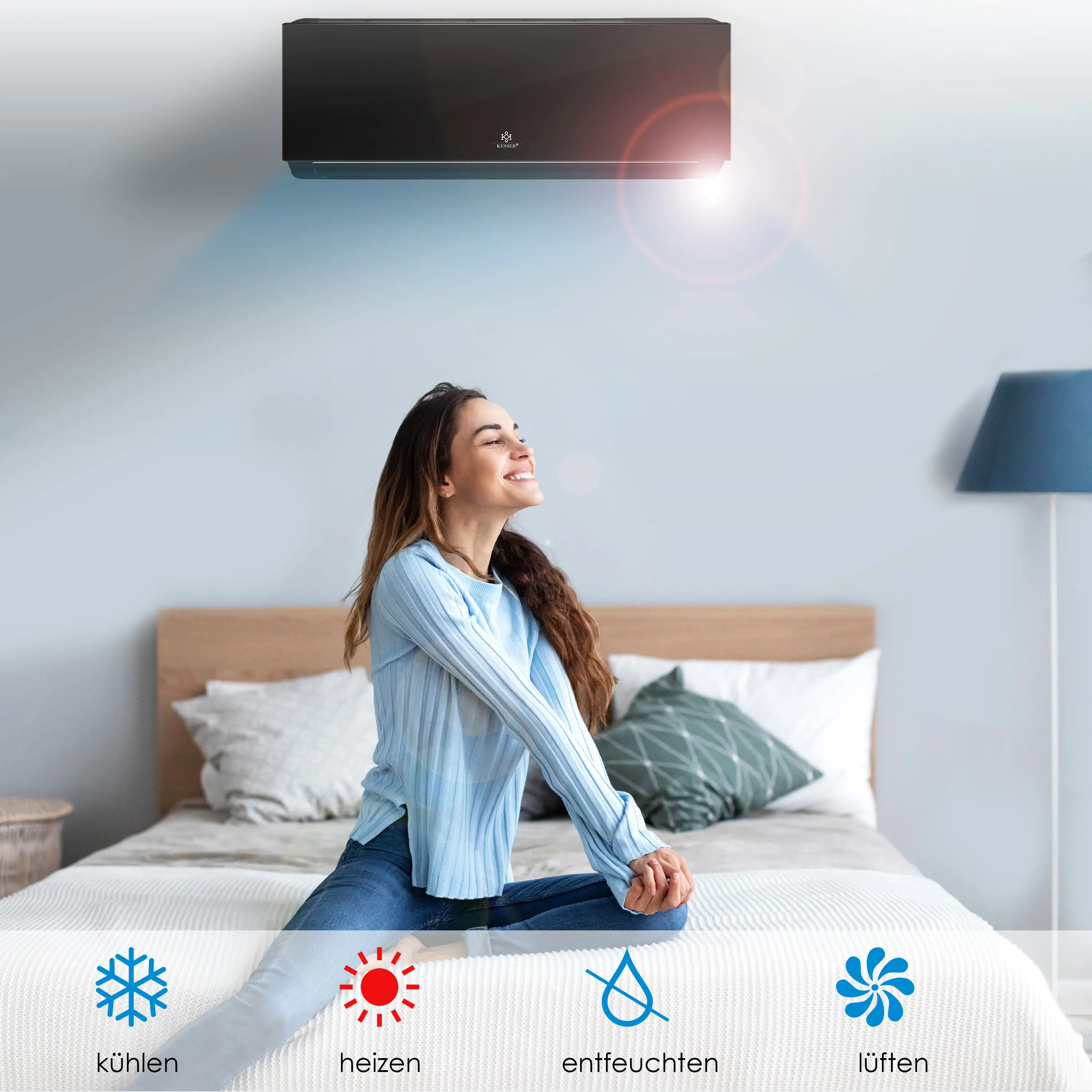 Climatiseur KESSER® SET Split – Wi-Fi/application – — contenu détaillé 2
