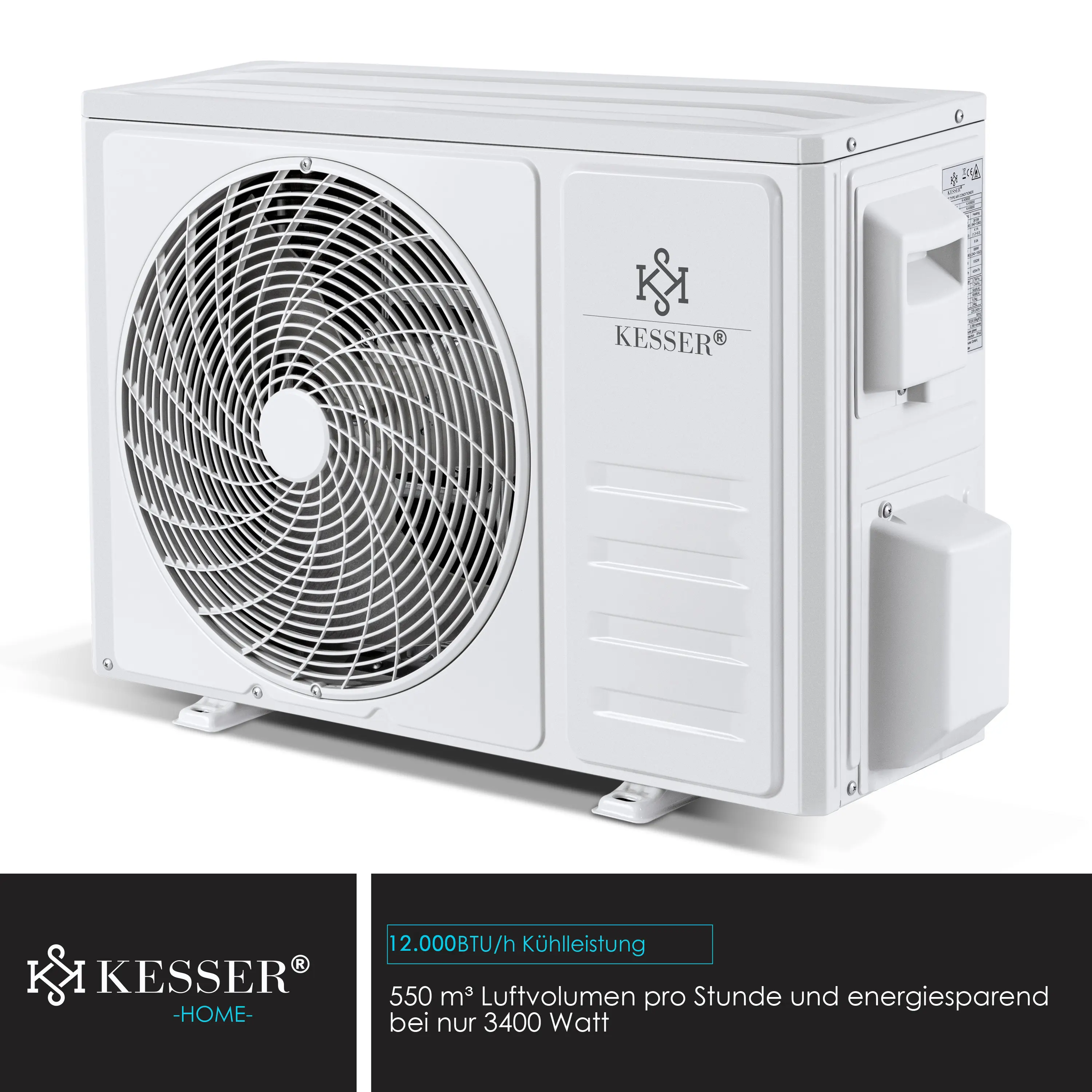 Climatiseur KESSER® SET Split – Wi-Fi/application – — contenu détaillé 5