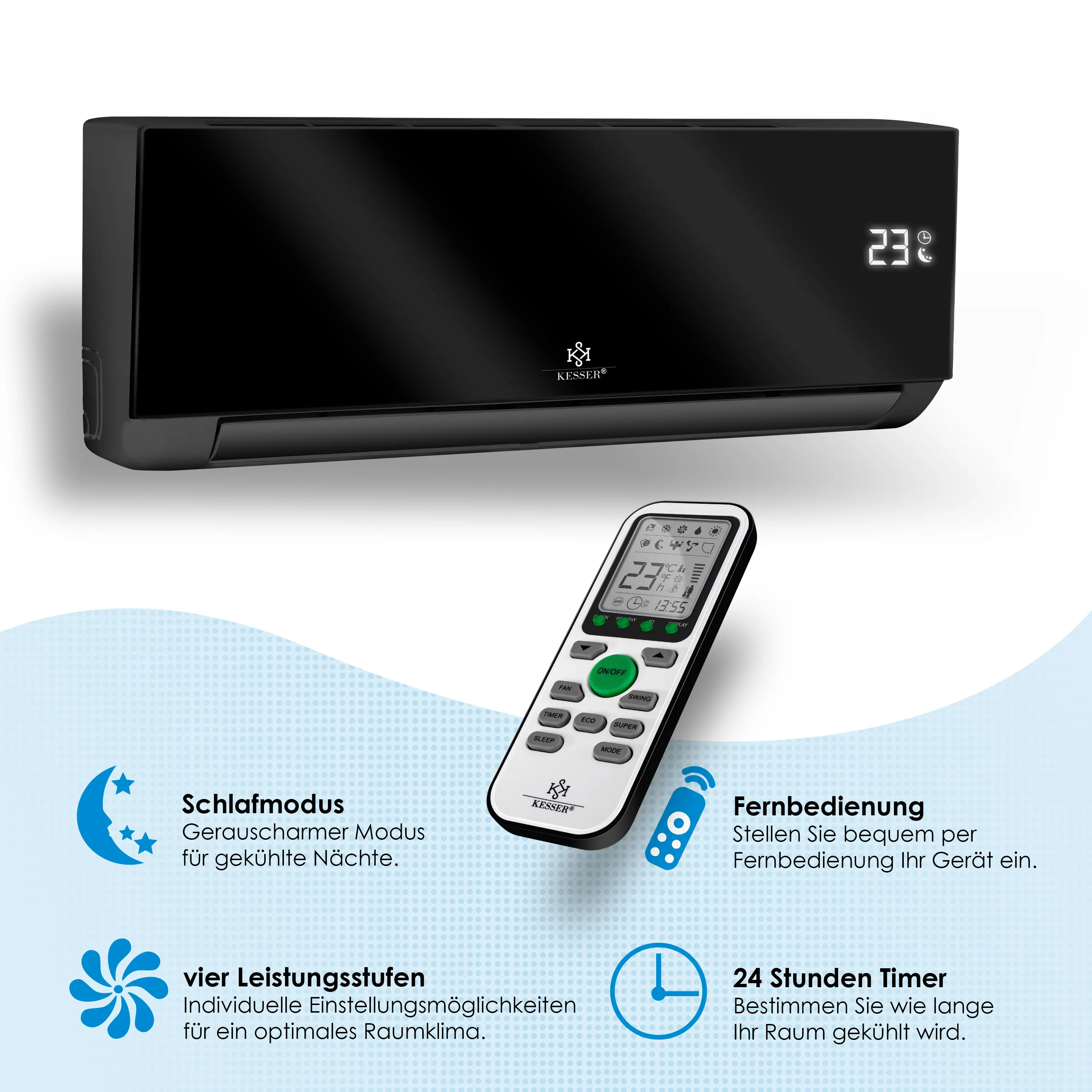 Climatiseur KESSER® SET Split – Wi-Fi/application – — contenu détaillé 6
