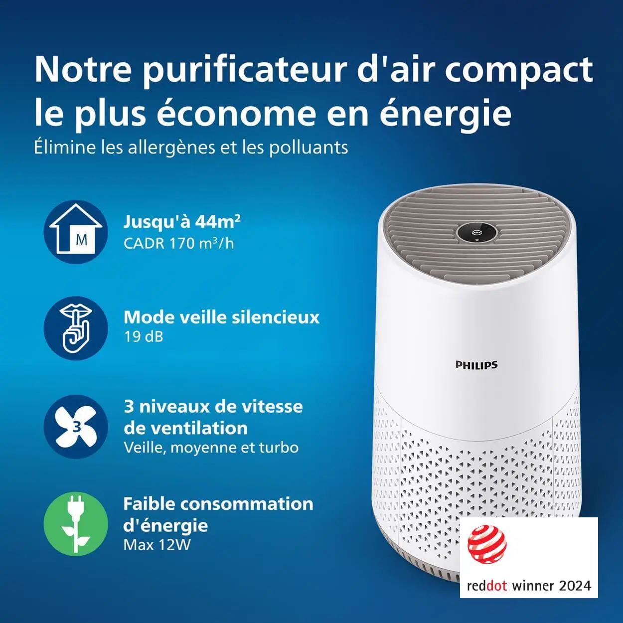 Philips Purificateur d'Air Séries 600, Ultra-silencieux et vue 3