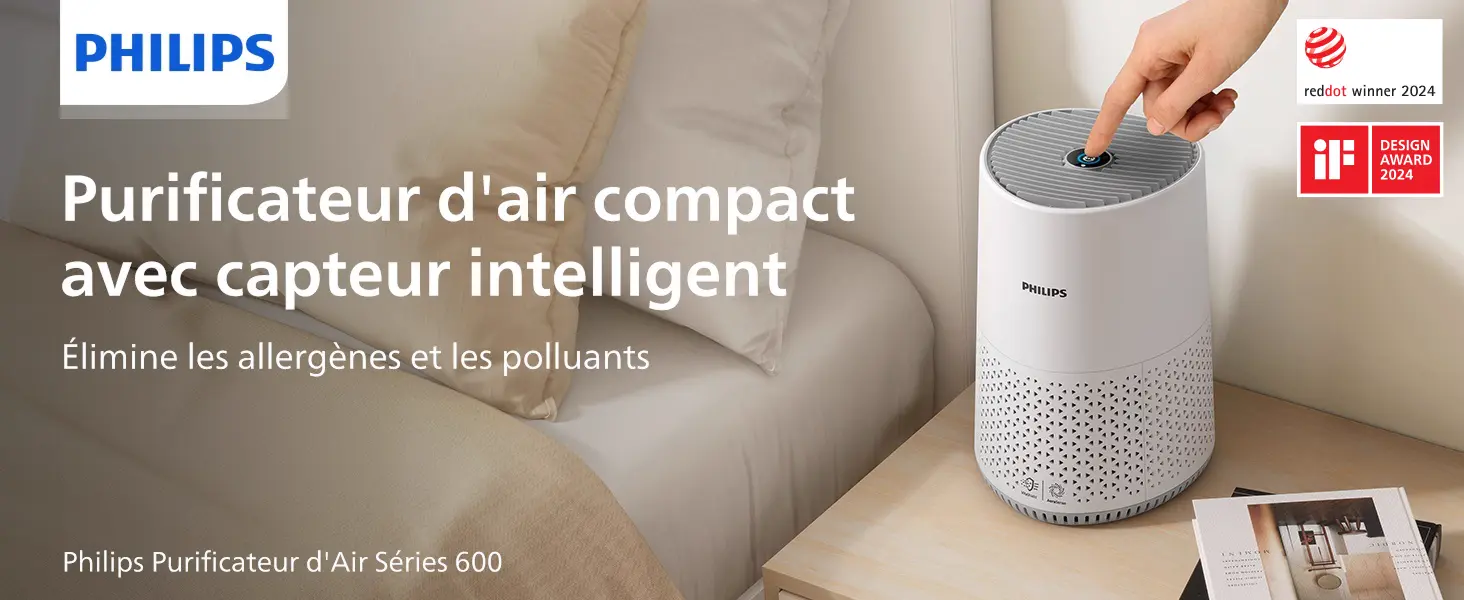 Philips Purificateur d'Air Séries 600, Capteur Intelligent, Pour — contenu détaillé 1