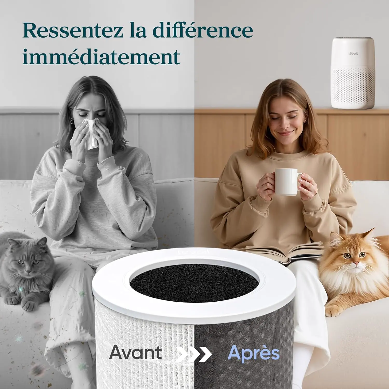 LEVOIT Purificateur d'Air Chambre, Filtration Efficace contre vue 6
