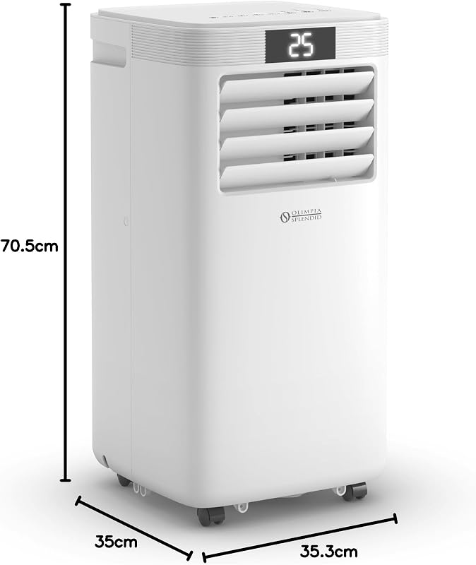 Olimpia Splendid - 02474 Dolceclima 10 HP WiFi Climatiseur portable - 10 000 BTU/h, capacité nominale 2,6 Kw, avec télécommande et WiFi intégré, Gaz naturel R290, Blanc vue 8