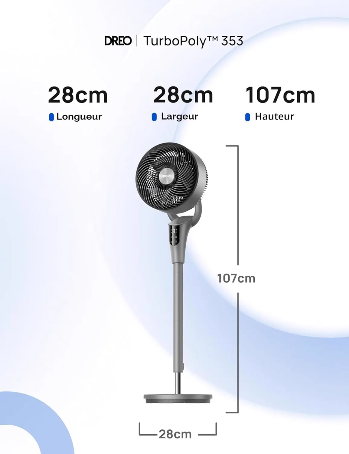 DREO Ventilateur sur Pied Silencieux pour Chambre [Amélioré], vue 9