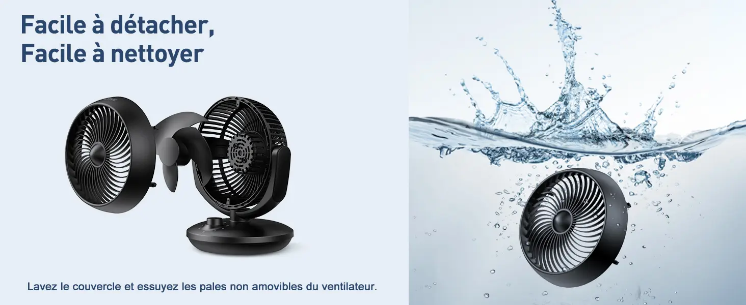 FTOTHH Ventilateur Silencieux Ultra Puissant,22dB Portable & — contenu détaillé 2