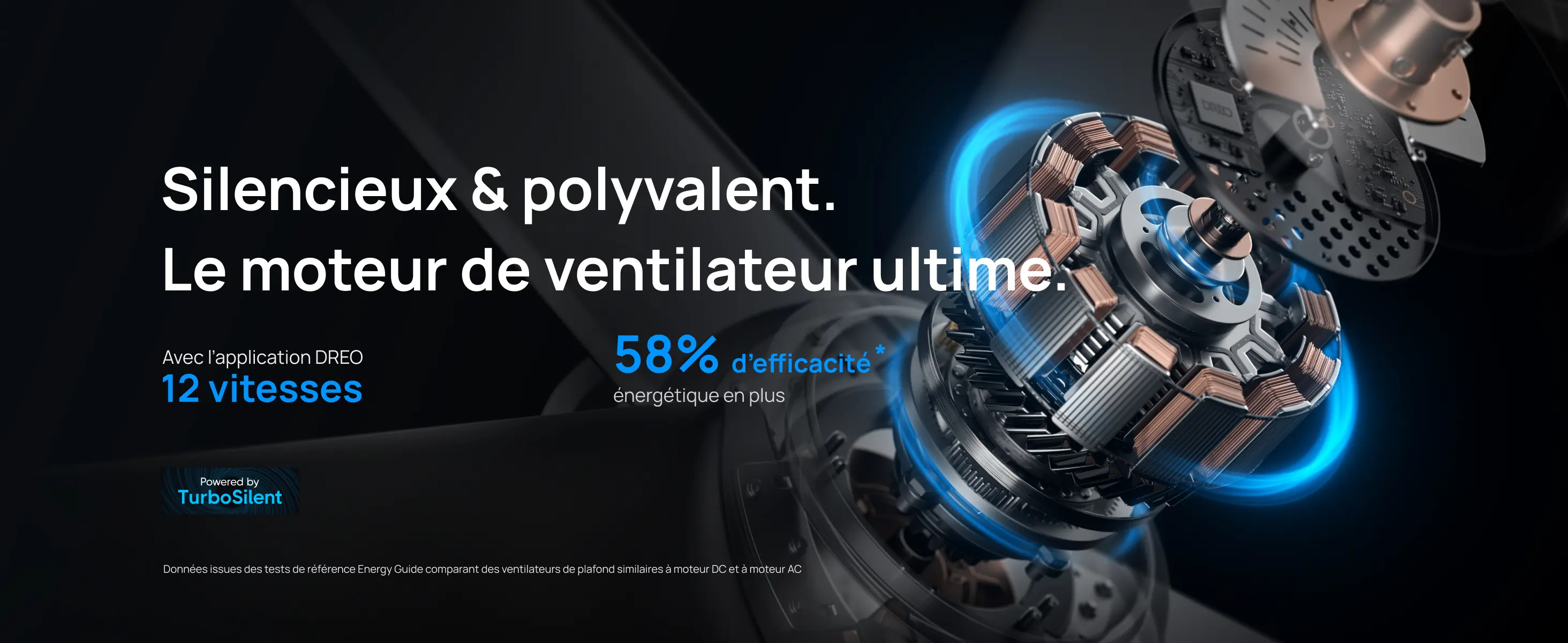 DREO ventilateur de plafond avec lumière et télécommande 132 cm, — contenu détaillé 4