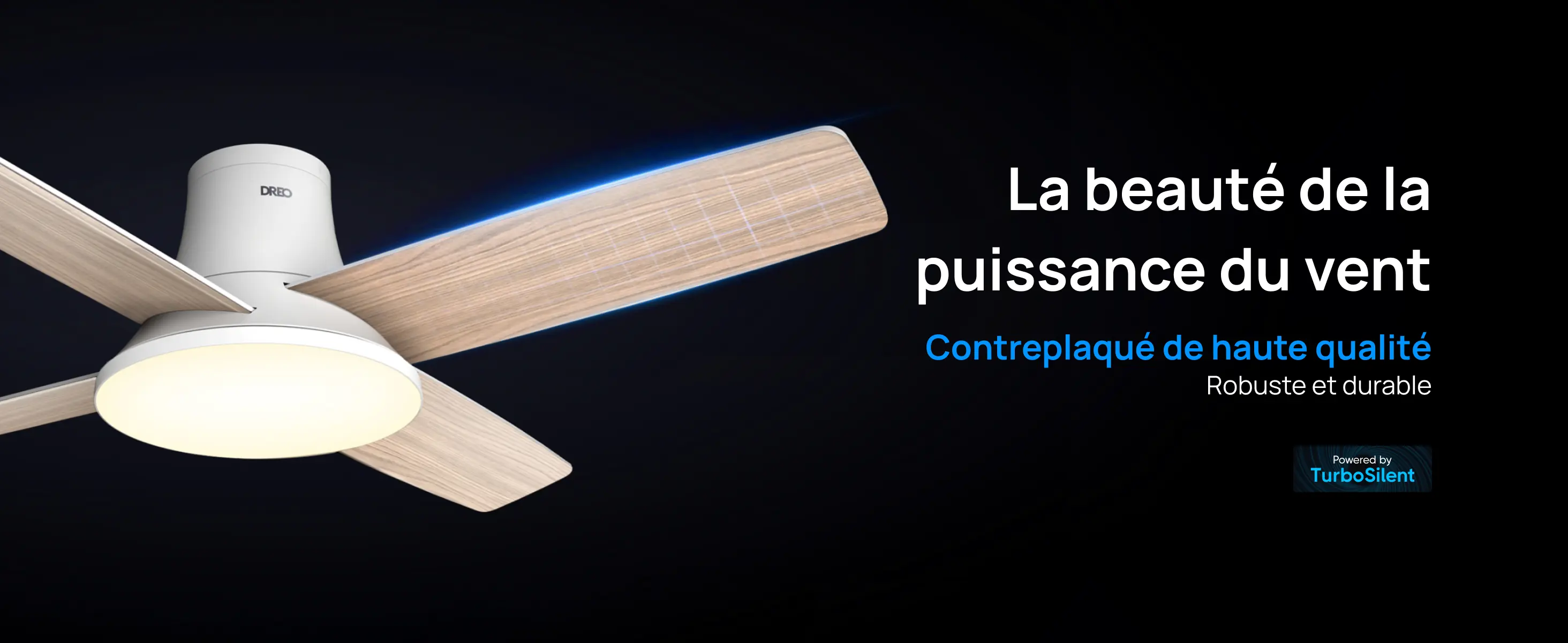 DREO ventilateur de plafond avec lumière et télécommande 132 cm, — contenu détaillé 5