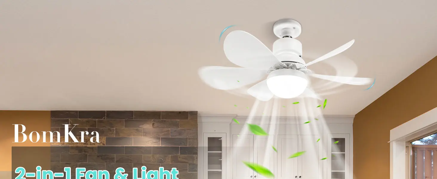 Ventilateur de Plafond avec Lumière et Telecommande,30W Lampe — contenu détaillé 1