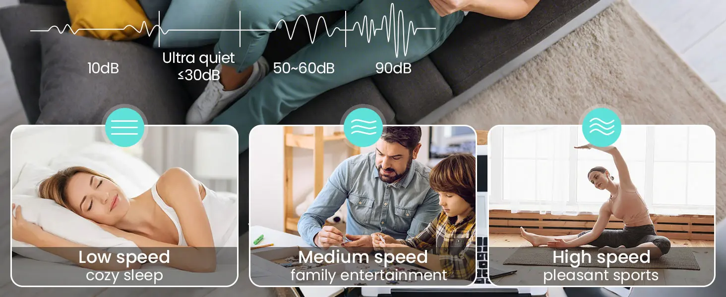 Ventilateur de Plafond avec Lumière et Telecommande,30W Lampe — contenu détaillé 5