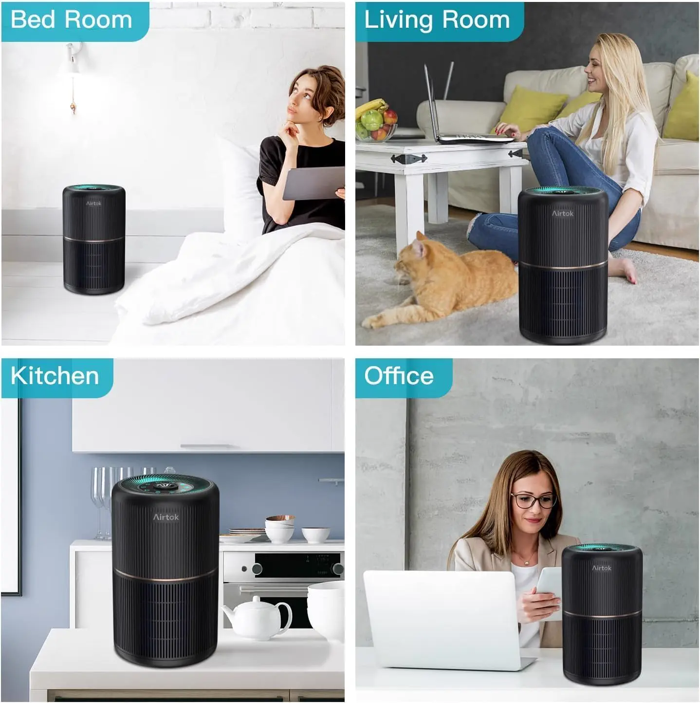 AIRTOK Purificateur d'Air, H13 HEPA Purificateur éliminant vue 7
