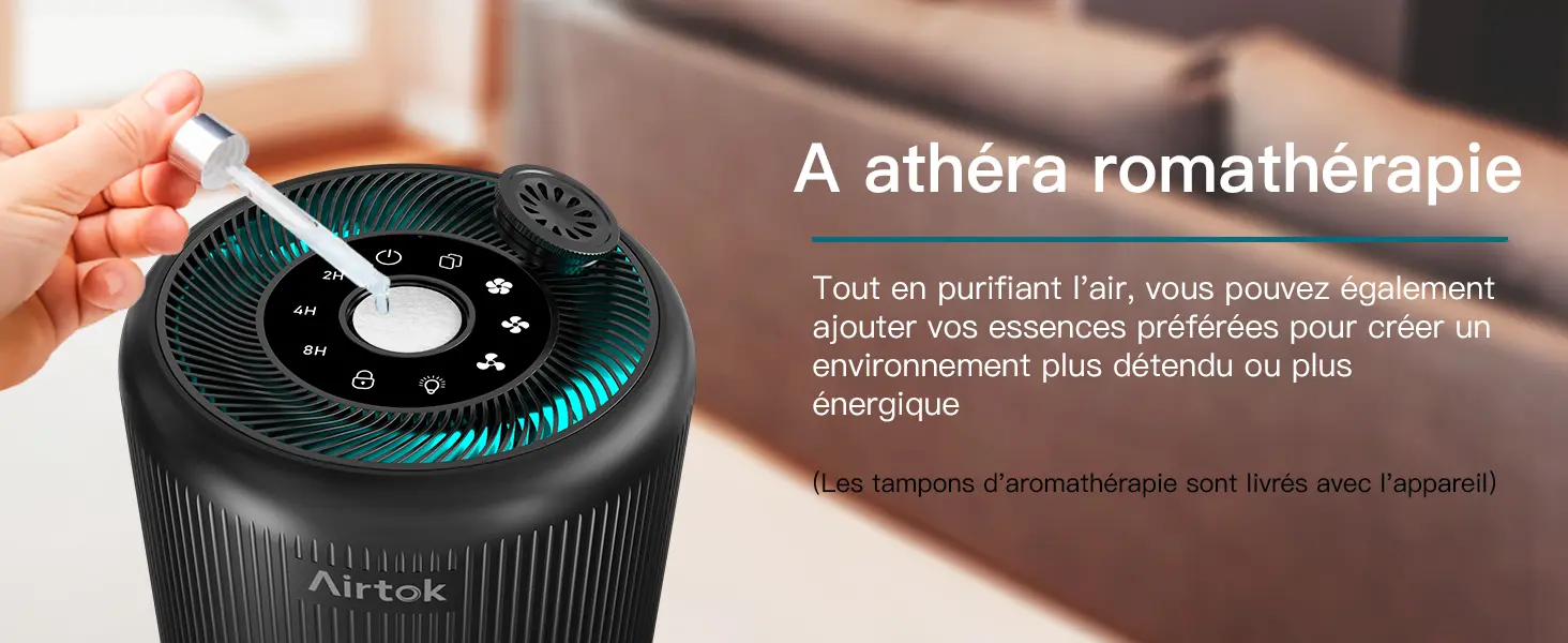 AIRTOK Purificateur d'Air, H13 HEPA Purificateur éliminant — contenu détaillé 7