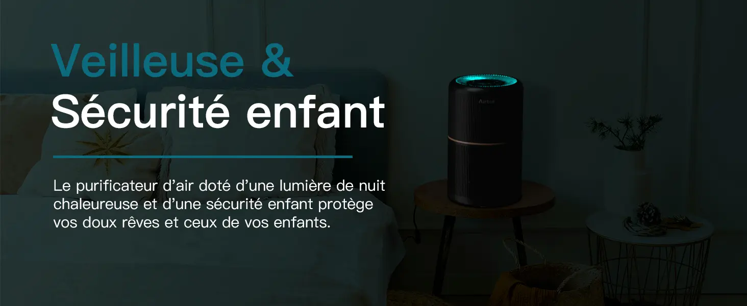 AIRTOK Purificateur d'Air, H13 HEPA Purificateur éliminant — contenu détaillé 9