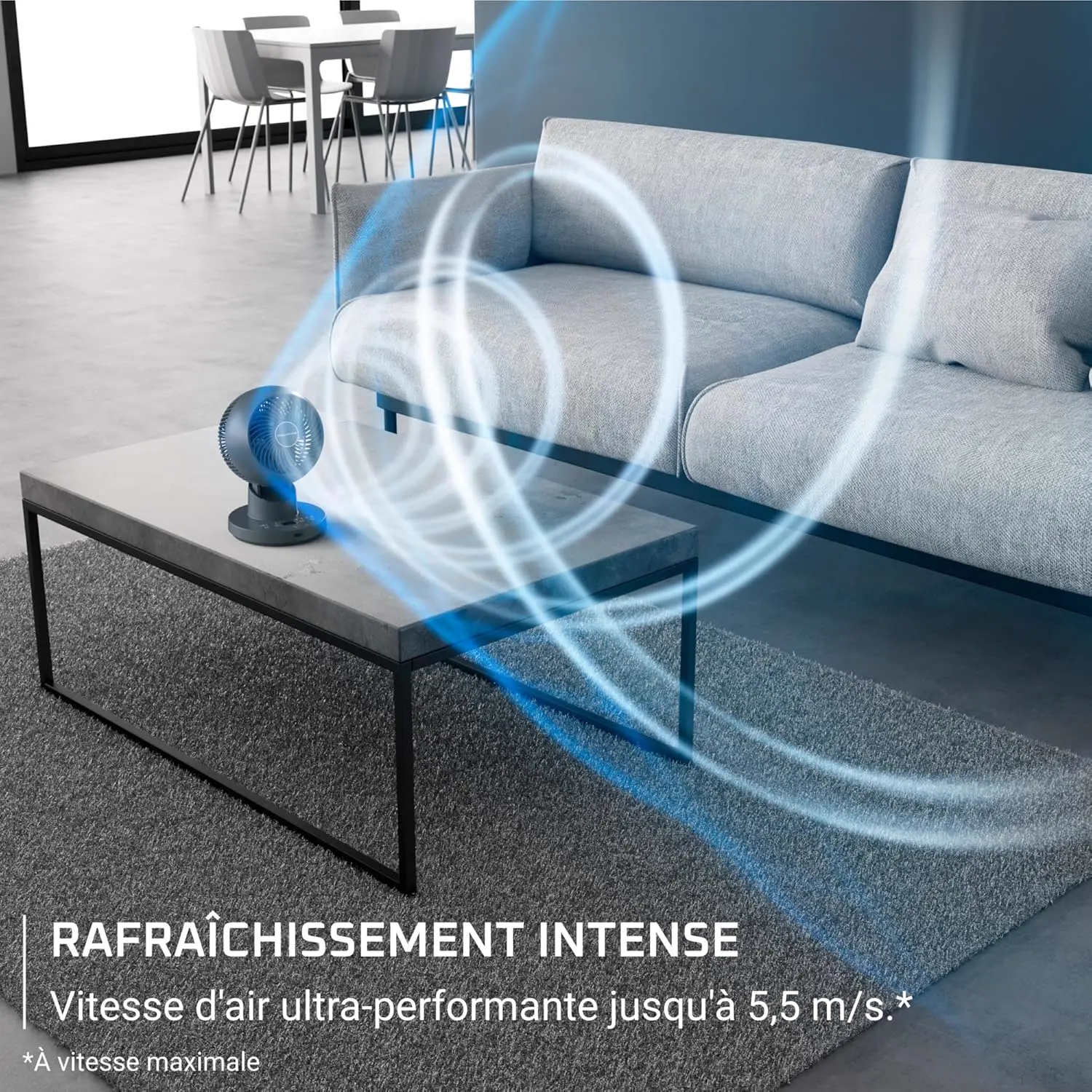 Rowenta Turbo Silence Compact 3D Desk Ventilateur de table, vue 3