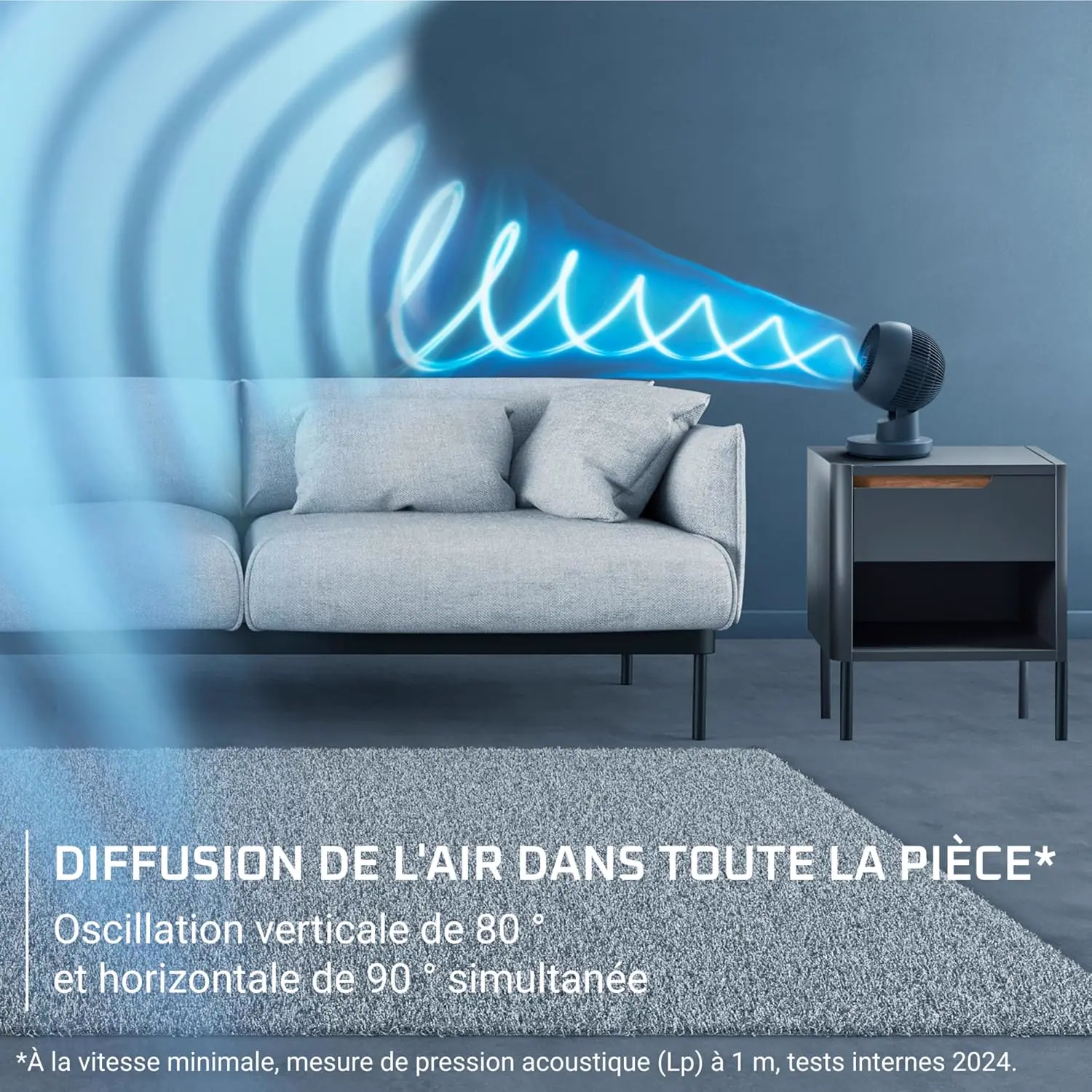 Rowenta Turbo Silence Compact 3D Desk Ventilateur de table, vue 4