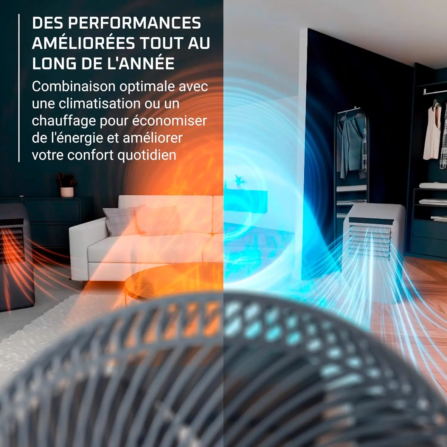 Rowenta Turbo Silence Compact 3D Desk Ventilateur de table, vue 7