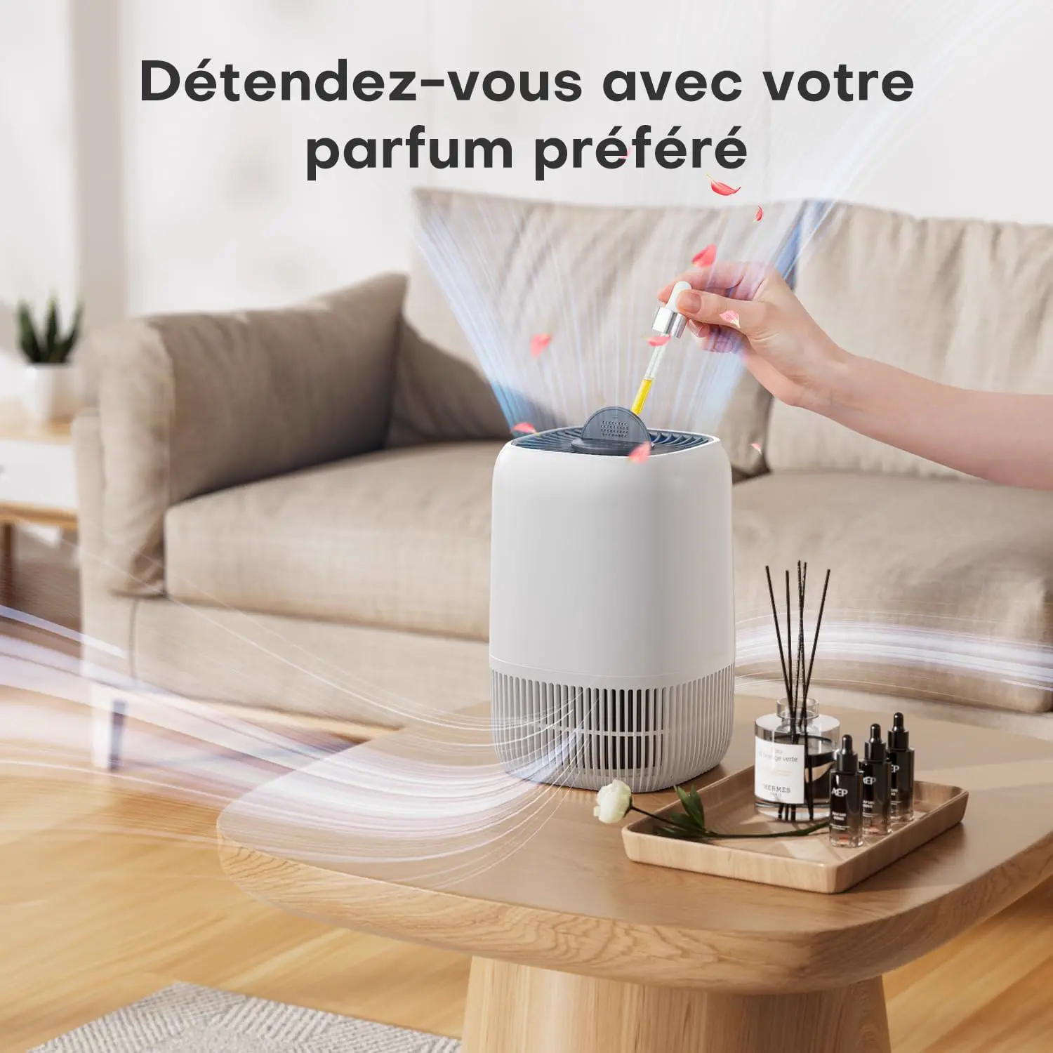 AROEVE Purificateur d'Air avec Filtre HEPA H13 à 3 Étages, Pour vue 7