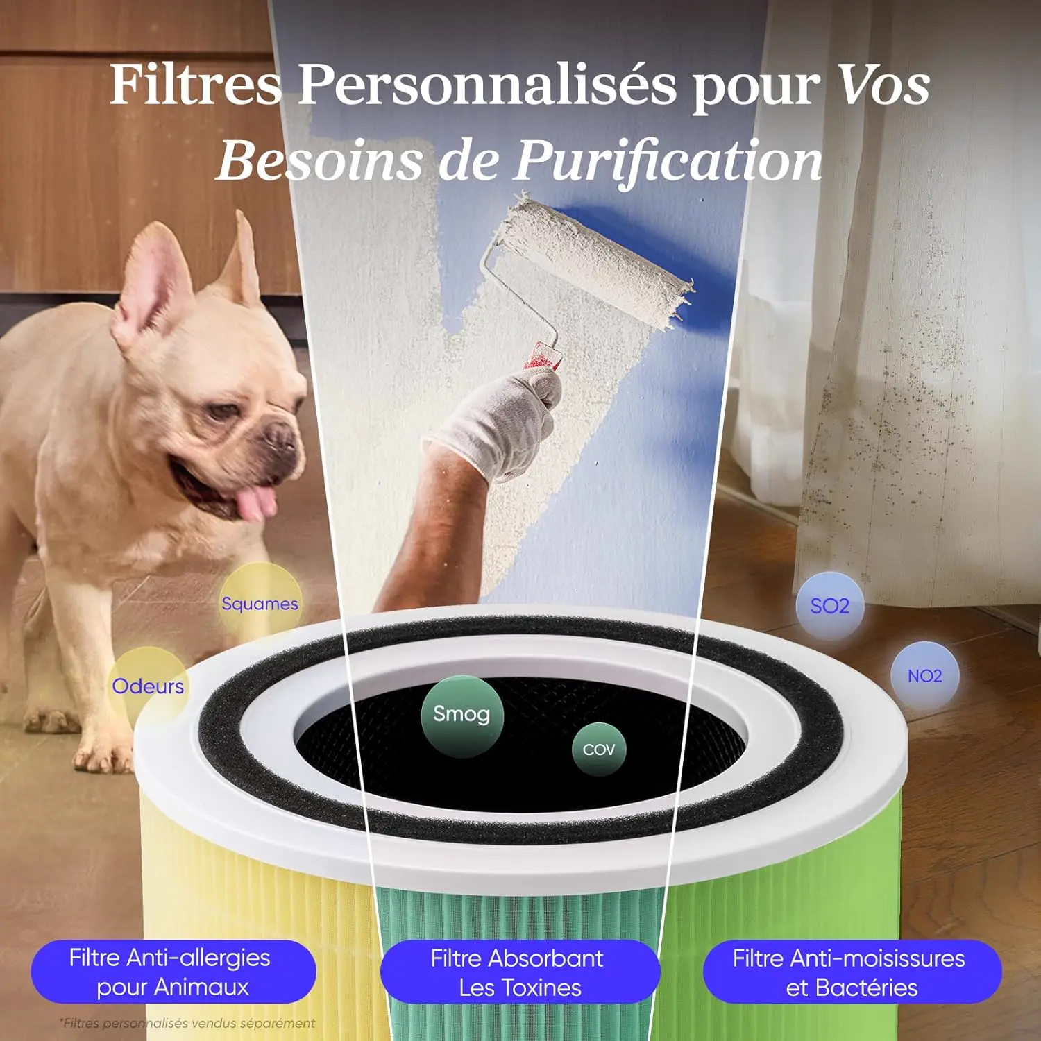 LEVOIT Purificateur d'Air Masion avec HEPA Filtre, CADR 187m³/h, vue 5
