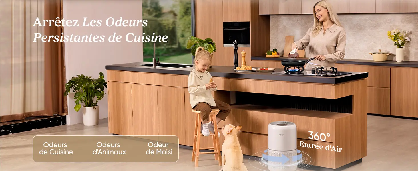 LEVOIT Purificateur d'Air Masion avec HEPA Filtre, CADR 187m³/h, — contenu détaillé 4