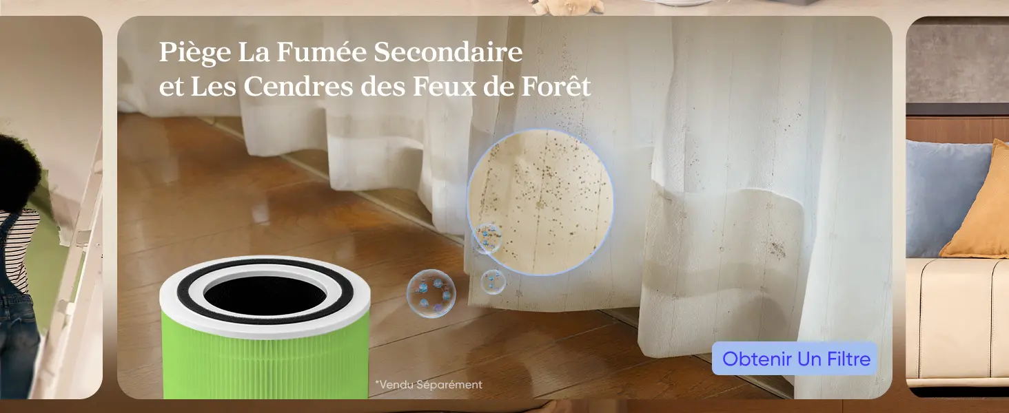LEVOIT Purificateur d'Air Masion avec HEPA Filtre, CADR 187m³/h, — contenu détaillé 7