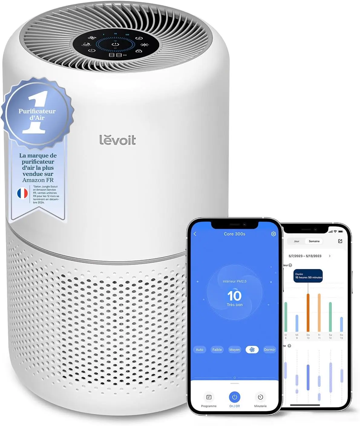 LEVOIT Purificateur d'Air HEPA Intelligent contre Allergie