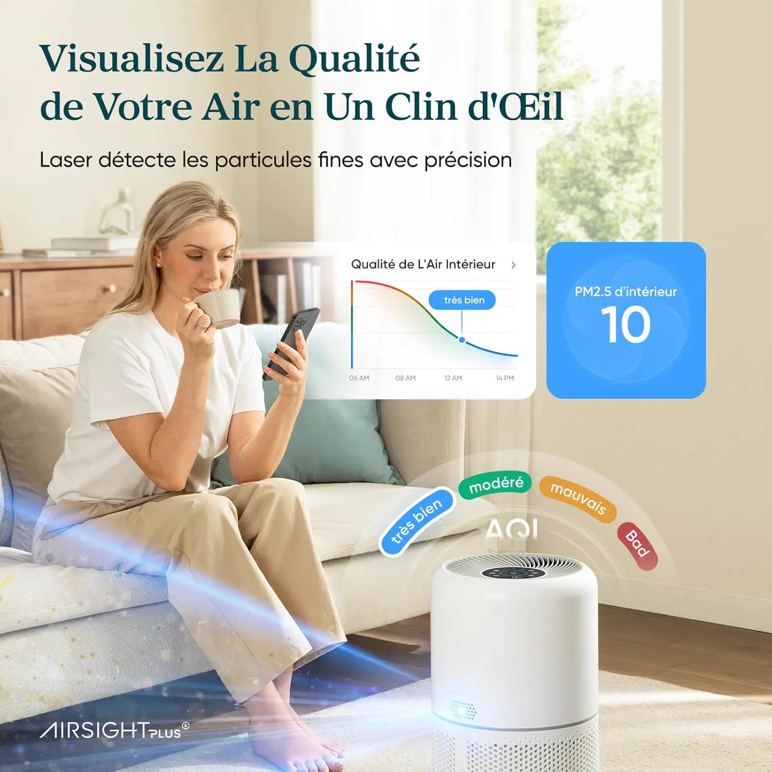 LEVOIT Purificateur d'Air HEPA Intelligent contre Allergie vue 2