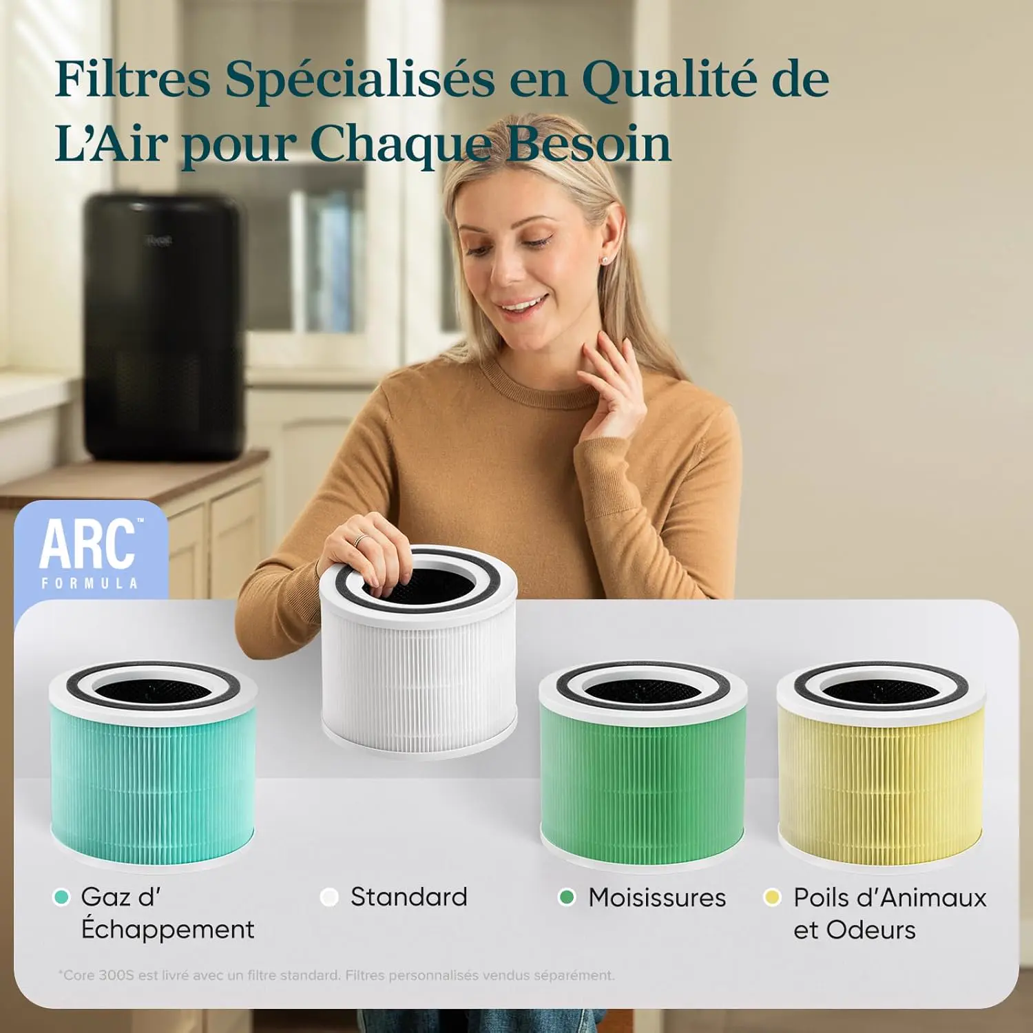 LEVOIT Purificateur d'air avec filtre HEPA, débit d'air de 258 vue 3