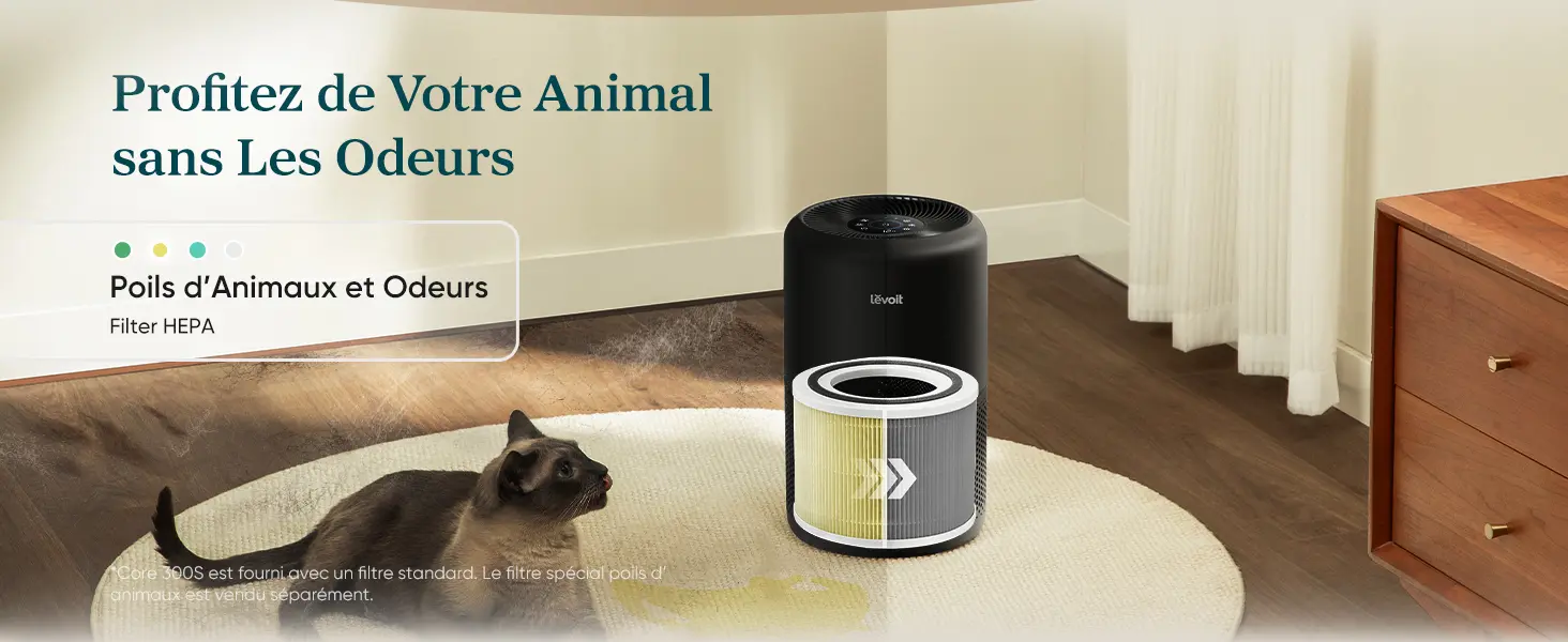 LEVOIT Purificateur d'air avec filtre HEPA, débit d'air de 258 — contenu détaillé 5