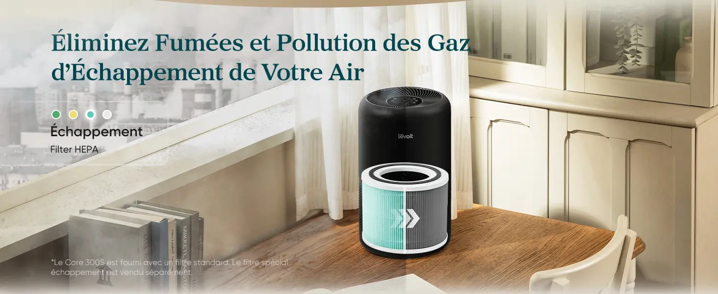 LEVOIT Purificateur d'air avec filtre HEPA, débit d'air de 258 — contenu détaillé 6