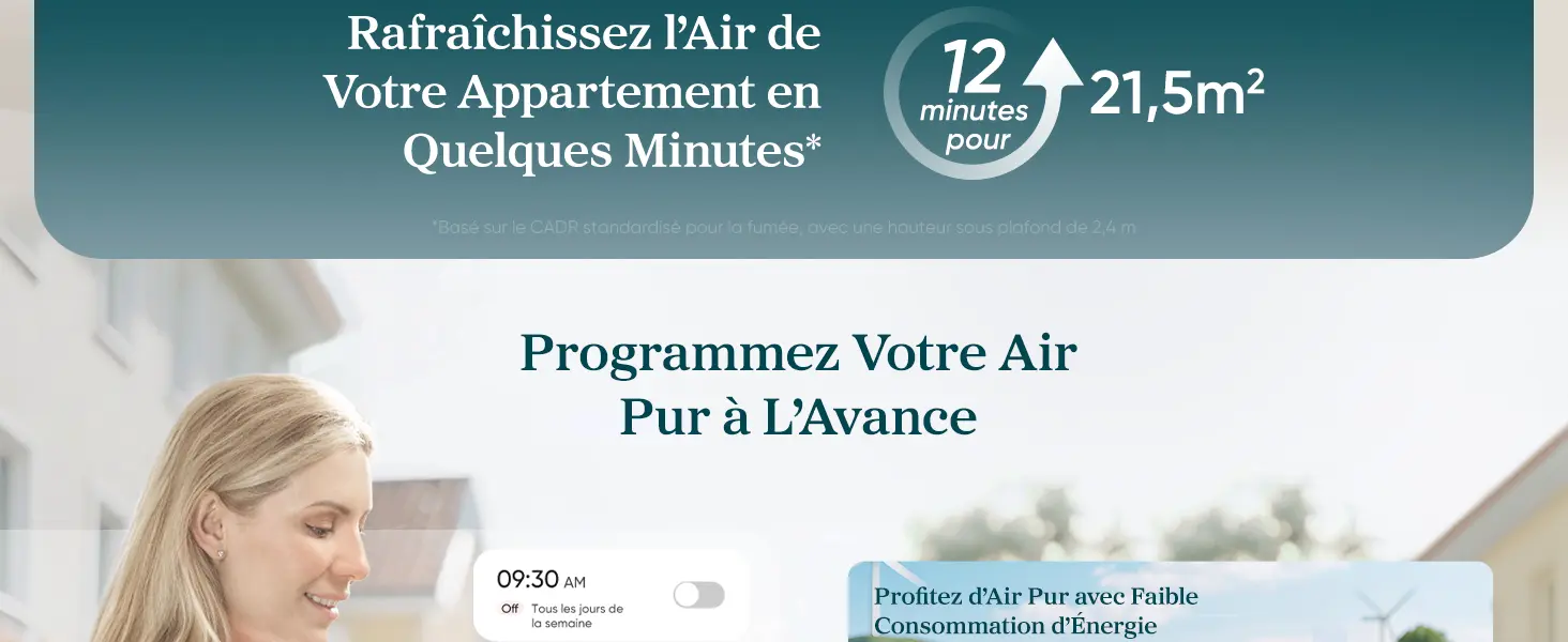 LEVOIT Purificateur d'air avec filtre HEPA, débit d'air de 258 — contenu détaillé 9