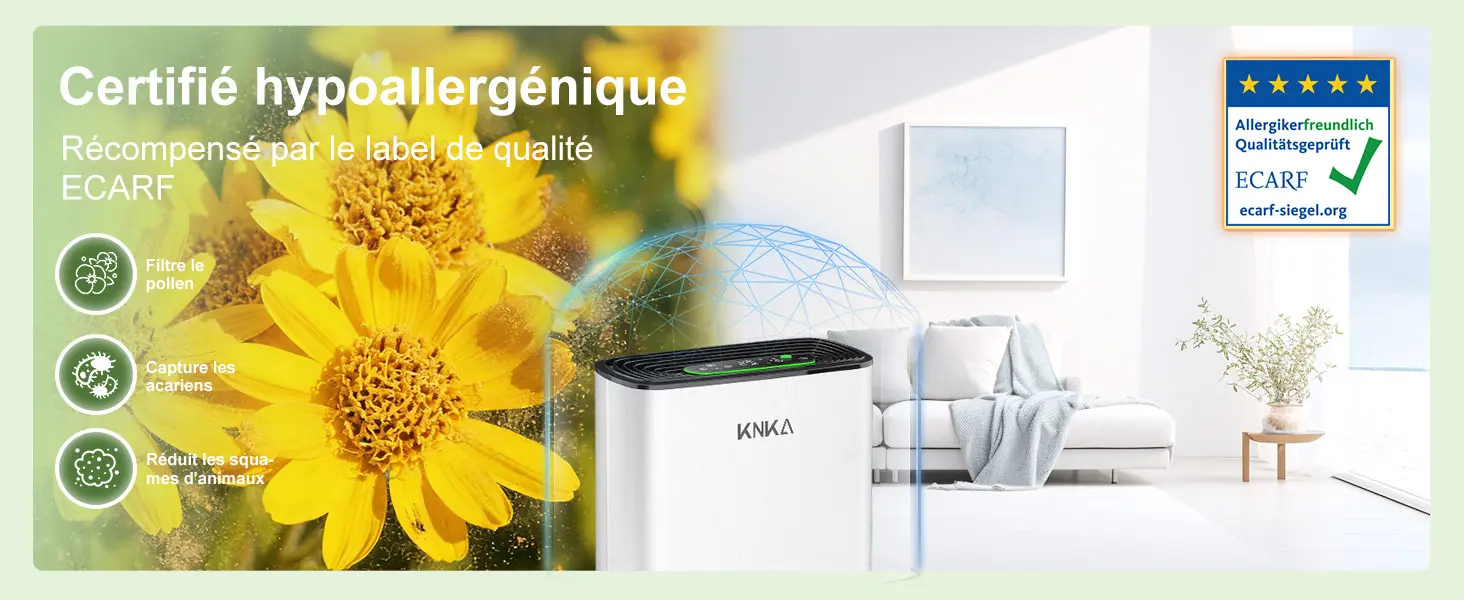 KNKA Purificateur d'air, CADR 300 m³/h, jusqu'à 80 m², — contenu détaillé 8