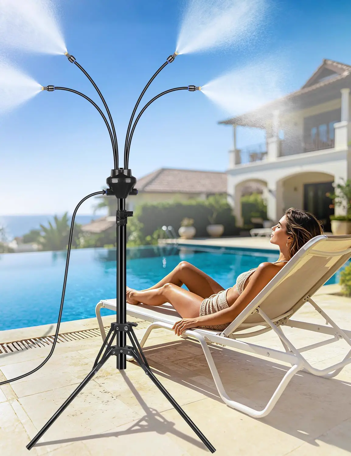 Brumisateurs debout pour terrasse extérieure, système de vue 1
