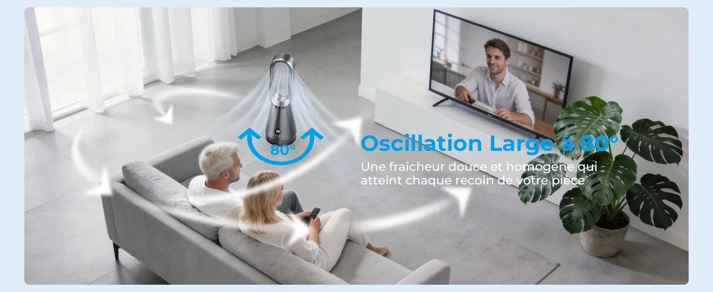 Ventilateur Colonne Silencieux Sans Pales,Ventilateurs Tour avec — contenu détaillé 6
