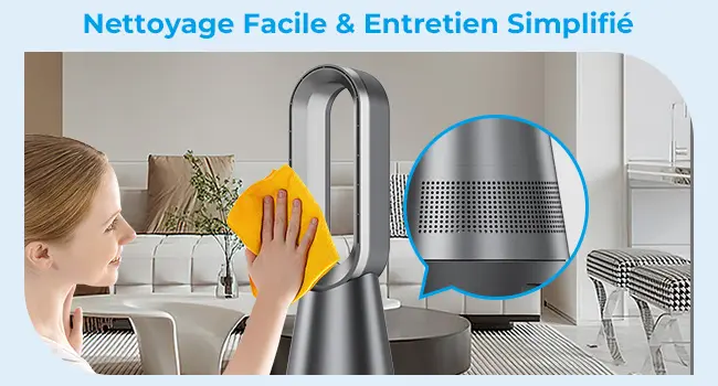 Ventilateur Colonne Silencieux Sans Pales,Ventilateurs Tour avec — contenu détaillé 12