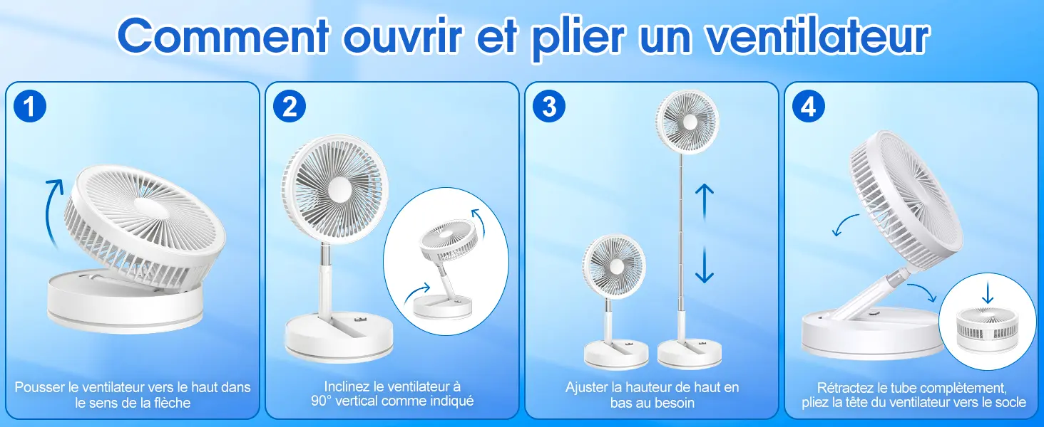 Oscillant Ventilateur sur Pied Silencieux avec Télécommande, — contenu détaillé 5