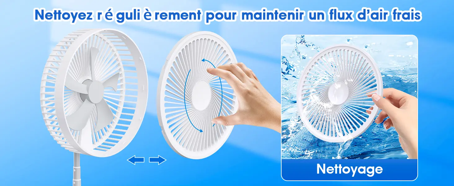 Oscillant Ventilateur sur Pied Silencieux avec Télécommande, — contenu détaillé 6