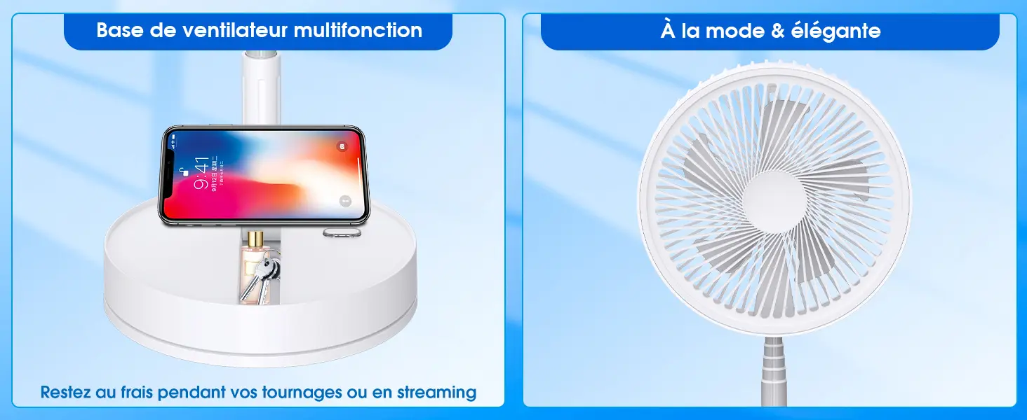Oscillant Ventilateur sur Pied Silencieux avec Télécommande, — contenu détaillé 8
