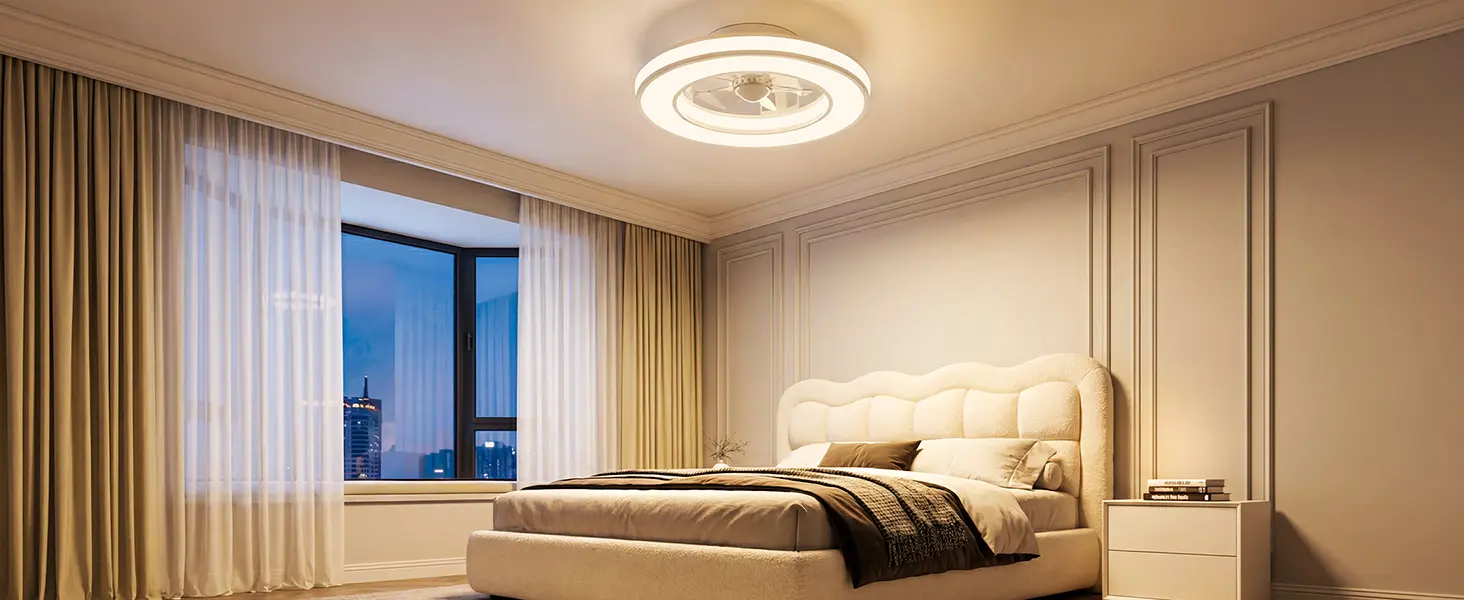 Ventilateur Plafond avec Lumiere et Telecommande Ø42 cm, — contenu détaillé 9