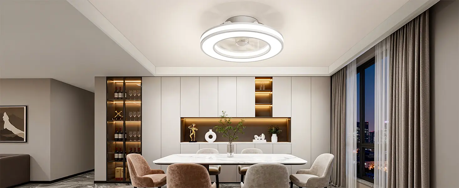 Ventilateur Plafond avec Lumiere et Telecommande Ø42 cm, — contenu détaillé 11