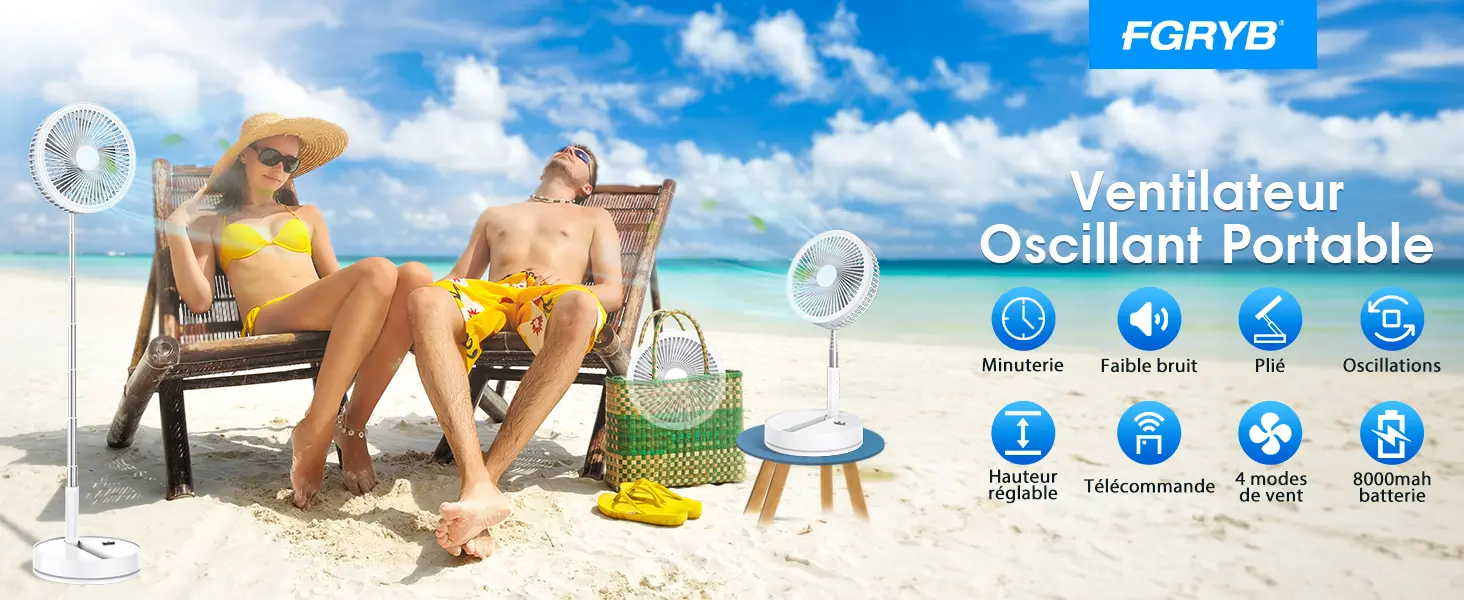Ventilateur sur Pied Portable Silencieux avec Télécommande, 8.6" — contenu détaillé 1