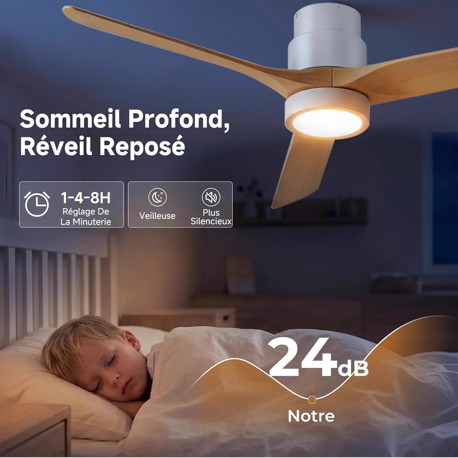 Ateroll Ventilateur Plafond Silencieux, Ventilo Plafond Avec vue 5