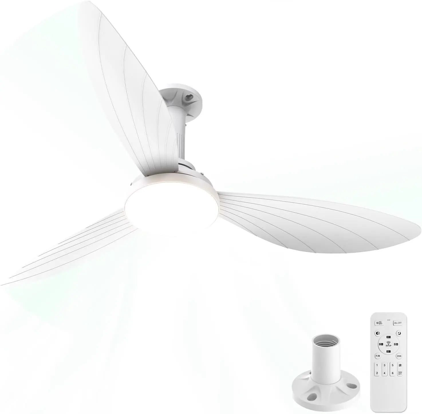 Hisummer 106cm Ventilateur Plafond avec Lumiere, Connexion E27